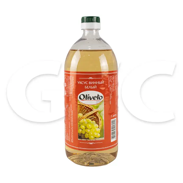 Уксус винный белый Oliveto 6% 1л ПЭТ, 12шт/кор