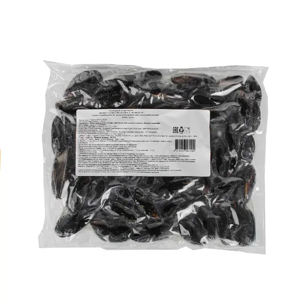 Мидии голубые раковины в/м 40/60 BLUE SHELL 10754 1кг, 5кг/кор, Чили