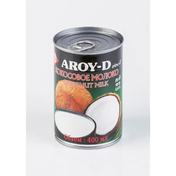Молоко кокосовое Aroy-D 400мл ж/б, 24шт/кор