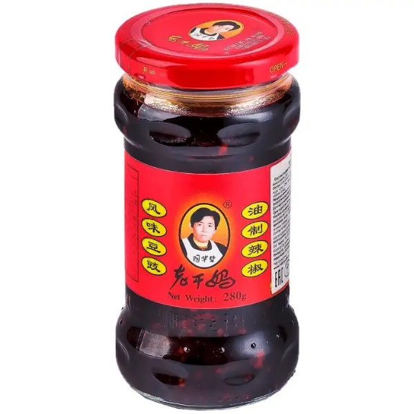 Соус из черных соевых бобов с перцем Чили Laoganma 210гр, 24шт/кор, Китай