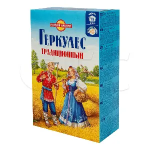 Хлопья овсяные Геркулес традиционный Русский Продукт 500гр, 12шт/кор