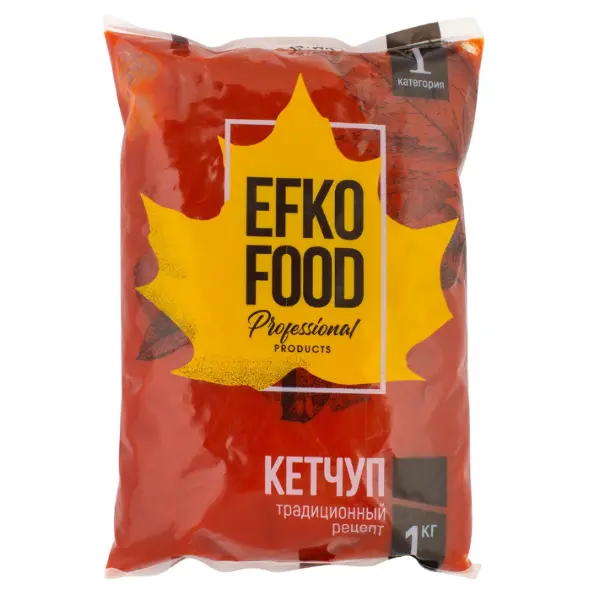 Кетчуп томатный 1 категории EFKO FOOD professional 1кг балк, 10шт/кор