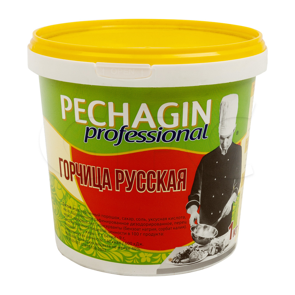 Горчица Русская Печагин 1кг ведро, 6шт/кор купить оптом, 23653 – GFC-Russia