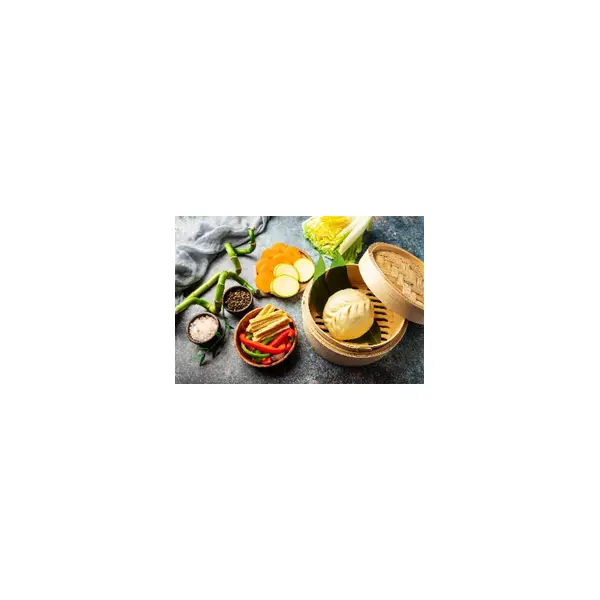 Булочка Пянсе с курицей и фунчозой Пян-се 180гр, 40шт/кор