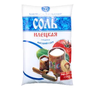 Соль пищевая Илецкая 1кг, 50шт/кор