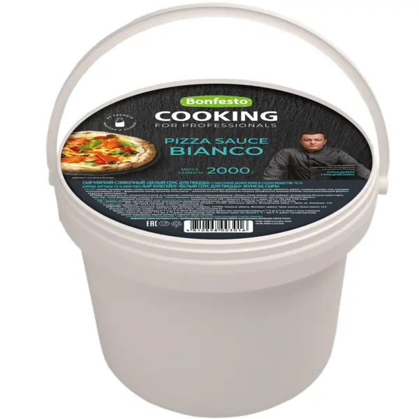 Сыр мягкий сливочный "Белый соус для пиццы" жир 70% Bonfesto-Cooking 2 кг*4