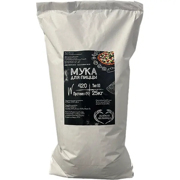 Мука для пиццы W 420 Зеленая Мельница 25кг