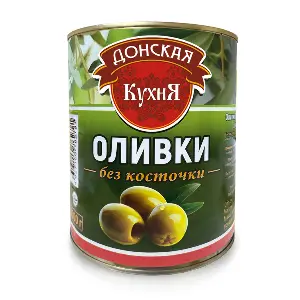 Оливки б/к крупные Донская кухня 3100мл/3000гр/1450гр ж/б, 6шт/кор