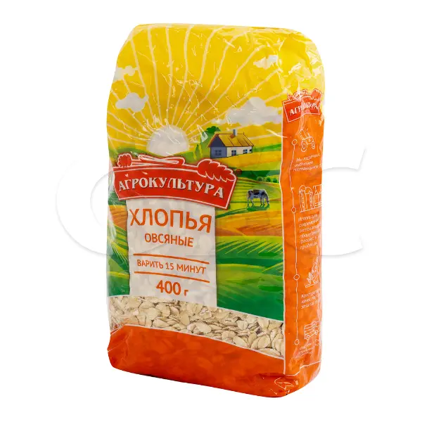 Хлопья овсяные Геркулес 400гр, 12шт/кор