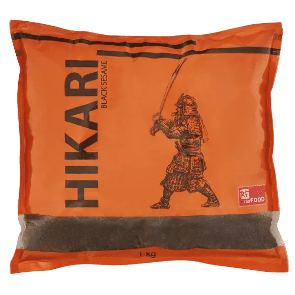 Кунжут черный неочищенный нежареный Hikari 1кг, 15шт/кор, Россия МЕНЗА