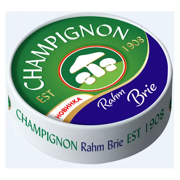 Сыр Бри с белой плесенью 60% Champignon 125гр, 6шт/кор