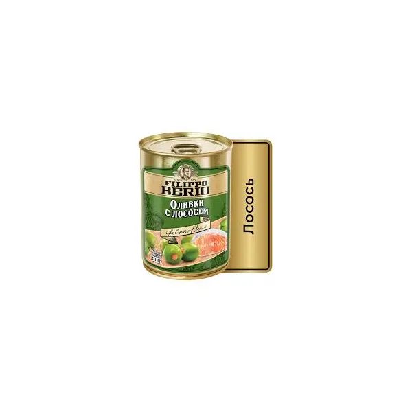 Оливки с лососем Filippo Berio ж/б 0,3л*12