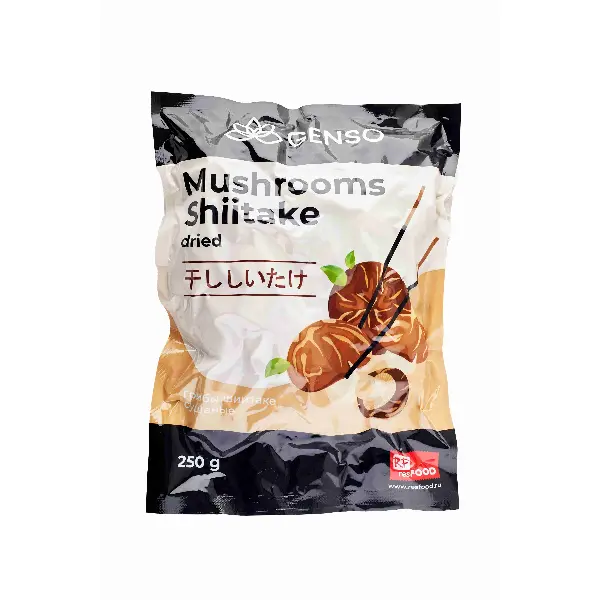 Грибы сушеные Шиитаке Namura 250гр, 40шт/кор, Китай