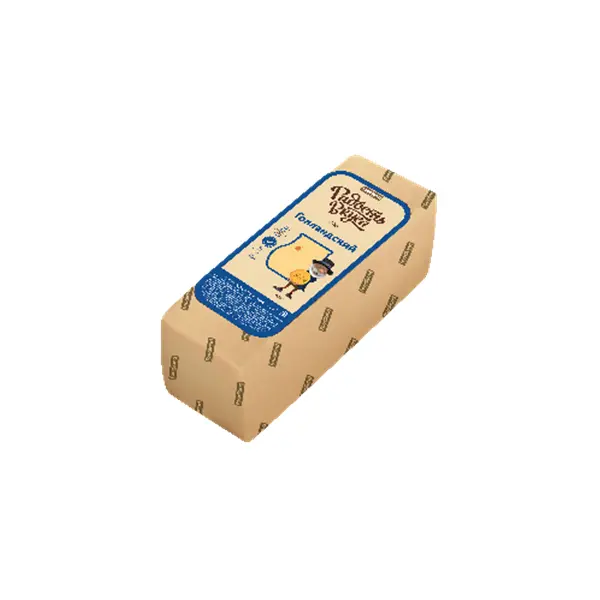 Сыр Голландский 45% Радость Вкуса брус ~3,66кг, ~18,3кг/кор