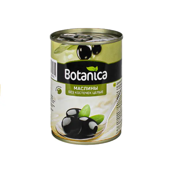 Маслины целые б/к Botanica 300мл/280гр/90гр, 12шт/кор, Турция