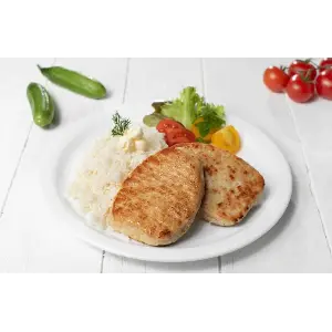 Шницель куриный с сыром и рисом AMK Foods 300гр, 25шт/кор