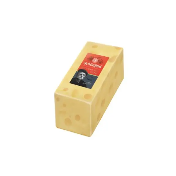 Сыр полутвердый Switzerland Swiss 48% Schonfeld ~1,5кг, ~6кг/кор