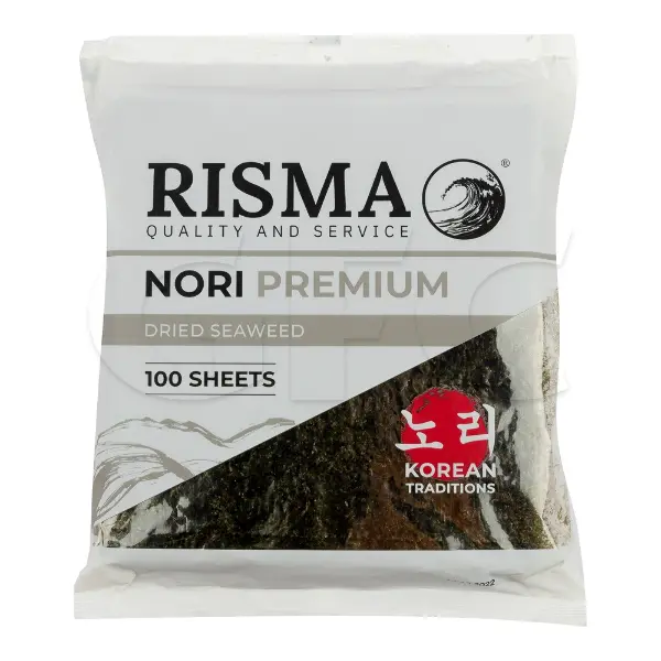 Водоросли Нори Премиум RISMA 230гр, 100л, 84шт/кор, Корея