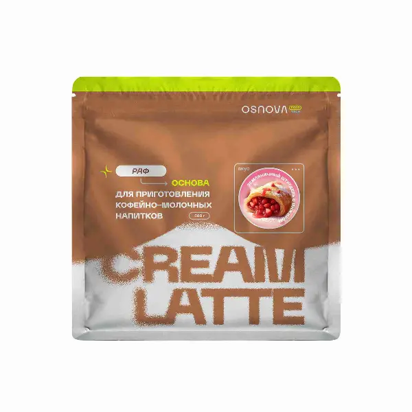 Смесь вкусоароматическая Cream Latte Земляничный штрудель с инжиром OsnovaTech 500гр, 10шт/кор