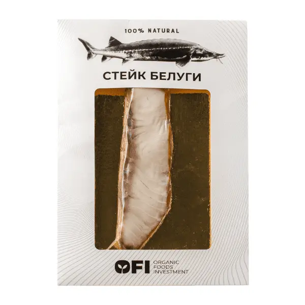 Белуга стейк г/к OFI Caviar 160-460гр, ~3,1кг/кор