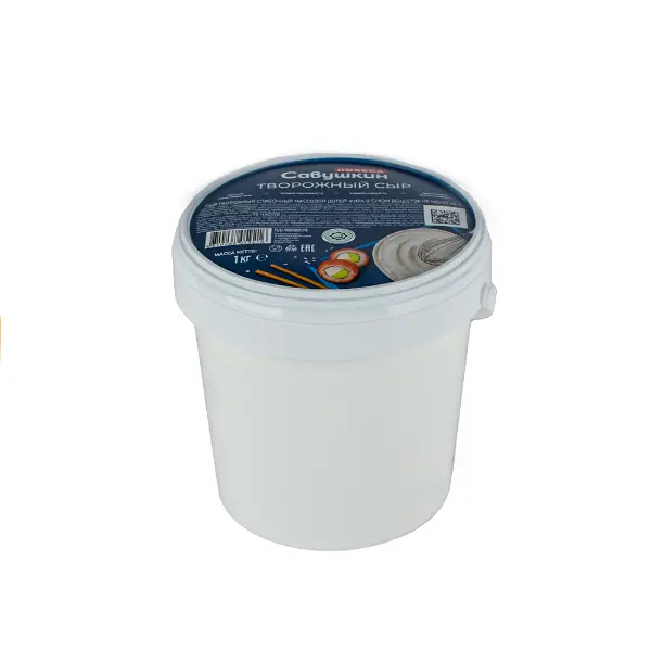 Сыр творожный сливочный 65% Савушкин 1кг, 6шт/кор