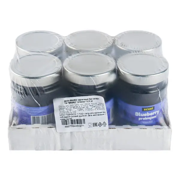 Джем из черники низкокалорийный Esoro Resfood 310гр, 6шт/кор
