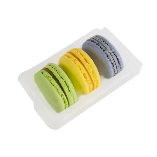 Макарони ассорти мини Фисташка, Лимон, Смородина Macaronshop 60гр, 39шт/кор