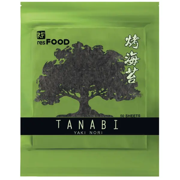Водоросли нори "Tanabi" жареные, Китай, 50 л*80