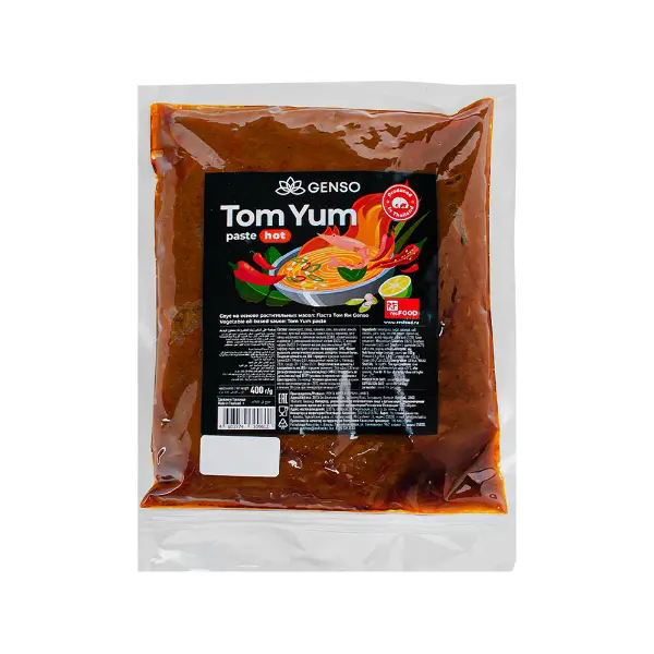 Паста Том Ям острая Genso Resfood 400гр, 24шт/кор, Таиланд