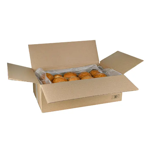 Булочка для гамбургера с кунжутом пшеничная классическая d125мм Багетная мастерская 80гр, 45шт/кор