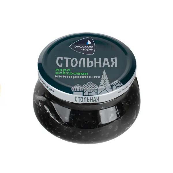 Икра осетра имитированная Стольная Русское море 230гр, 6шт/кор