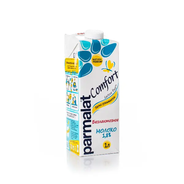 Молоко питьевое безлактозное ультрапастеризованное Parmalat 1.8% 1 л (без крышки)*12