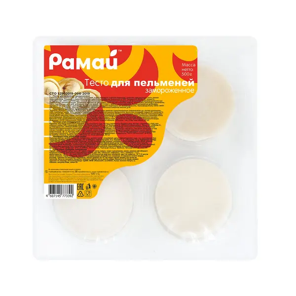 Тесто для пельменей Рамай 500гр, 8шт/кор