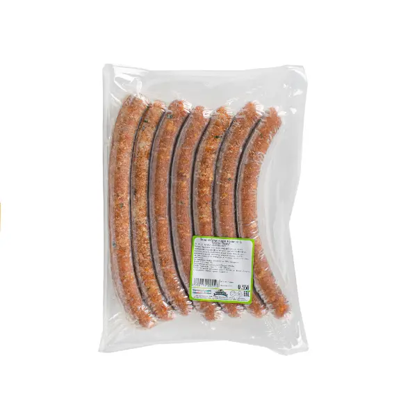 Колбаски Мергец Деликатес ~80гр*7шт/упак, ~11,2кг/кор