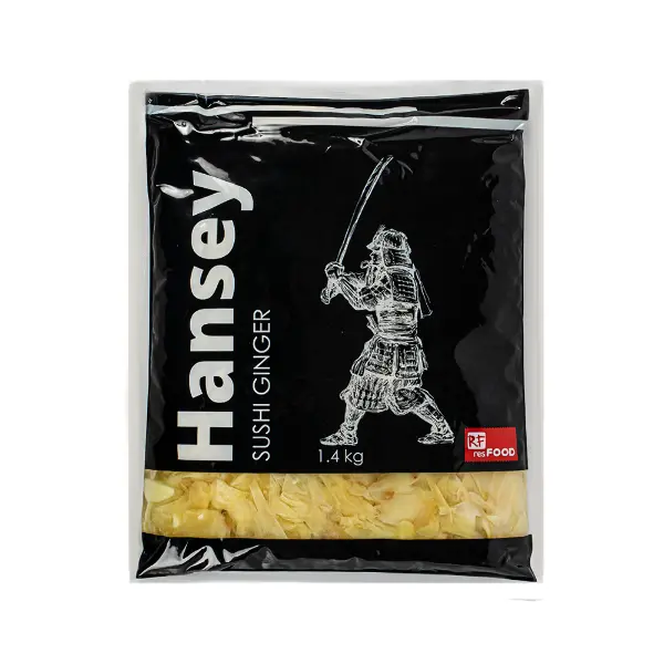Имбирь маринованный белый Hansey Resfood 1,4кг, вес сухого вещ-ва 1кг, 10шт/кор, Китай