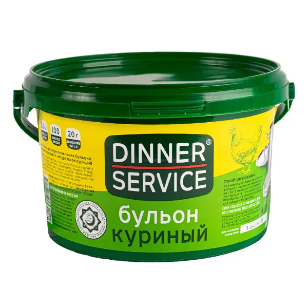 Бульон куриный халяль Dinner Service 2кг ведро, 4шт/кор