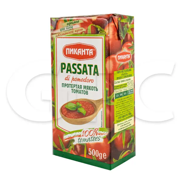 Томаты протертые Passata Пиканта 500гр, 9шт/кор