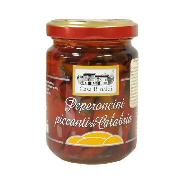 Перец красный острый калабрийский в масле CR 130г, 12шт/кор