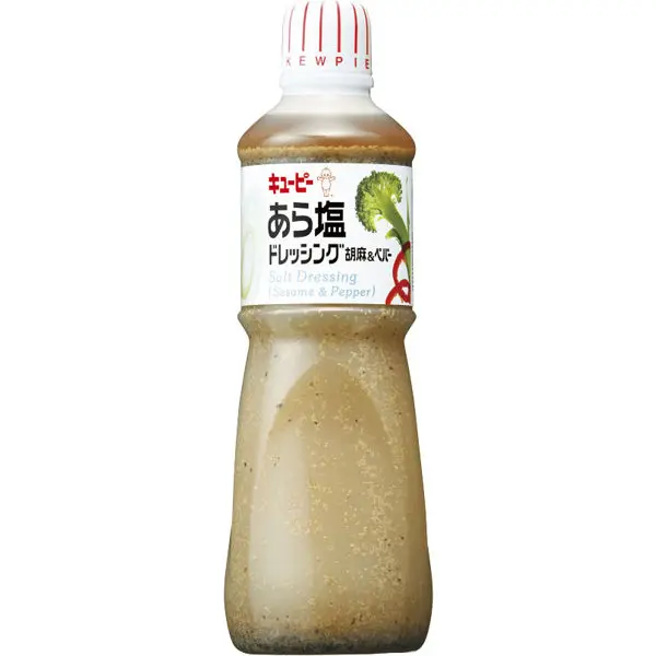 Соус-заправка с крупной солью, кунжутом и черным перецем Kewpie 1л, 9шт/кор