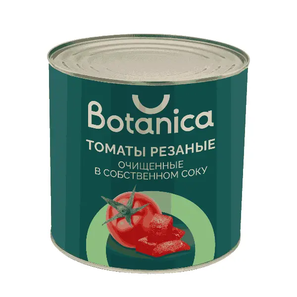 Томаты резаные очищенные в с/с Botanica 2650мл/2500гр/1700гр, 6шт/кор, Италия