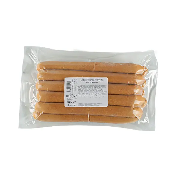 Сосиски Кнаквурст зам. в/у Ремит 100гр*10шт/упак, 5упак/кор
