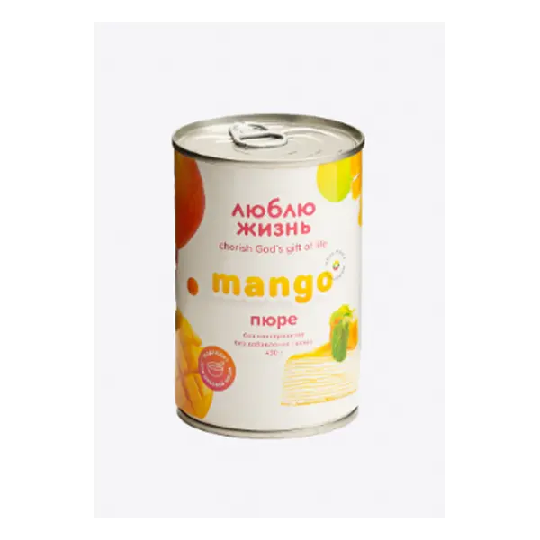 Пюре Манго ЛЮБЛЮ ЖИЗНЬ 430гр, 24шт/кор, Мьянма