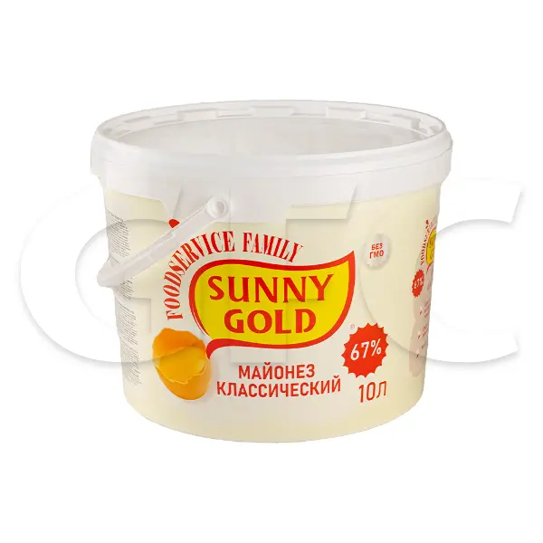 Майонез классический 67% Sunny Gold 10л/9,7кг ведро