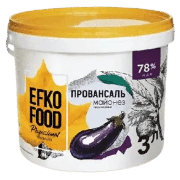 Майонез EFKO FOOD professional 78% 3 л/2,8кг ведро