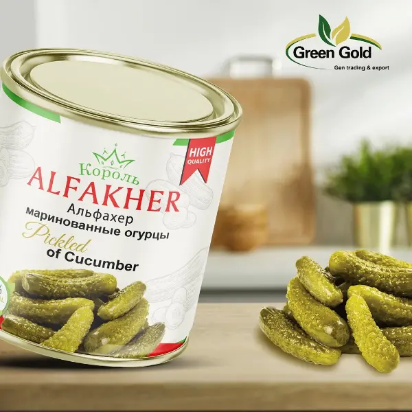 Огурцы марин. 6-9см ALFAKHER 3100мл/3300гр/1560гр ж/б, 6шт/кор