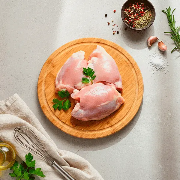 Курица бедро филе без кожи зам. Твоя ферма 2,5кг, 10кг/кор