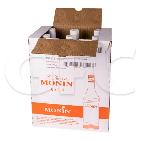 Сироп Зеленое яблоко Monin 1л, 6шт/кор