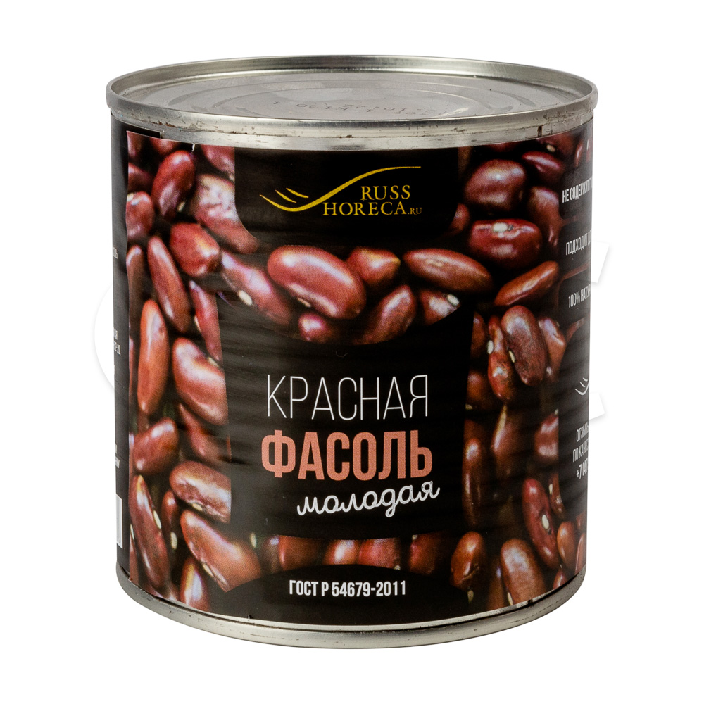 Фасоль красная натуральная RussHoreca 400гр/220гр ж/б, 12шт/кор купить  оптом, 193823 – GFC-Russia