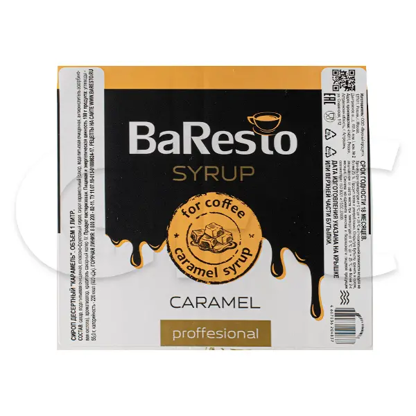 Сироп Карамель Baresto 1л, 6шт/кор