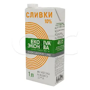 Сливки ультрапастеризованные 10% ЭкоНива 1л, 12шт/кор